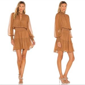 ALC Brown Silk Mini Dress
